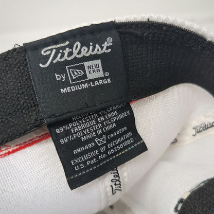 Titleist Baseball Cap White L Mesh Back Pro V1 FootJoy New Era Stretch Golf Hat