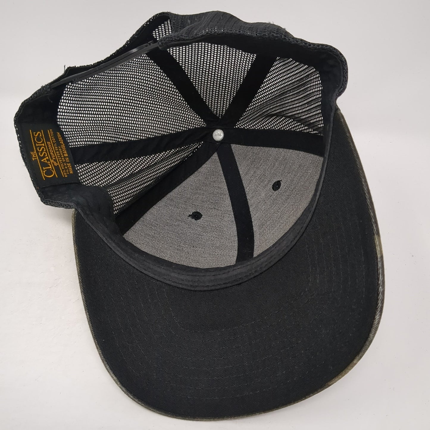 The Classics Yupoong Snapback Trucker Hat Multi One Size Mesh Back Camo