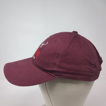 Stag Beer Strapback Hat Red One Size Adjustable Embroidered 6 Panel