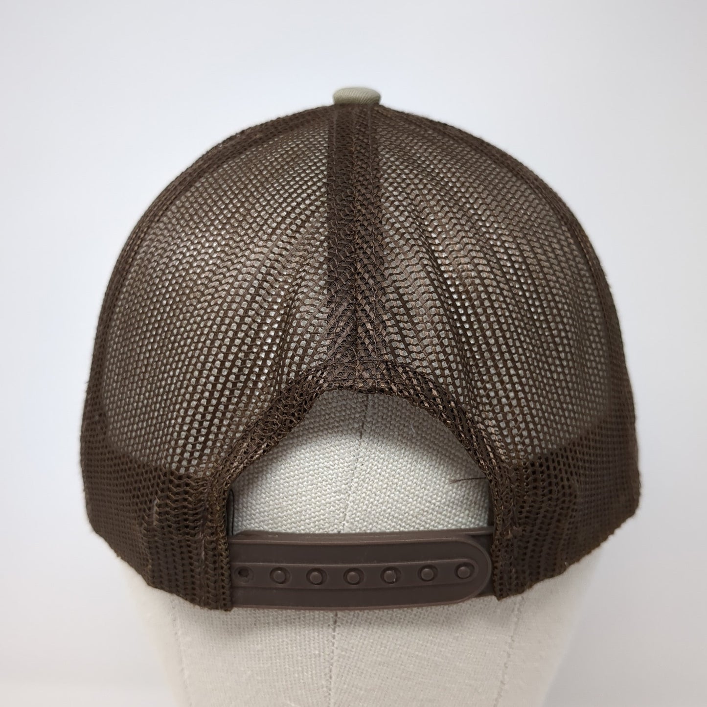 W 420 Snapback Mesh Back Trucker Hat Brown One Size Port Authority
