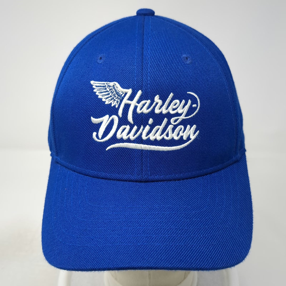 Harley-Davidson Baseball Cap Blue One Size Liberty Rahway NJ Slideback Hat Wing
