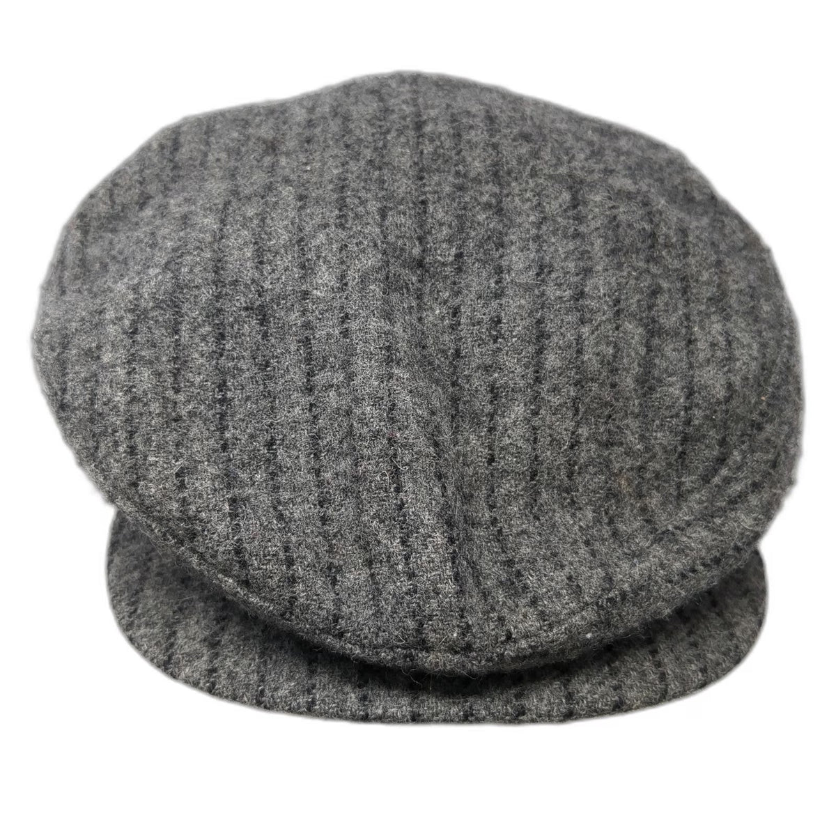 Dobbs Newsboy Cap Gray XL Wool Pinstripe Made in USA Satin Lining Pattern Hat
