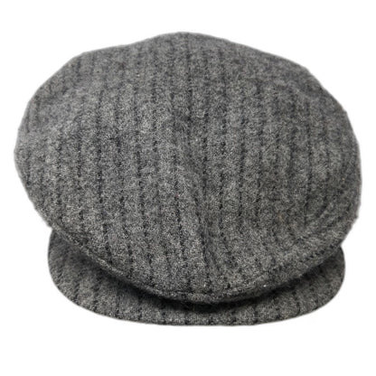 Dobbs Newsboy Cap Gray XL Wool Pinstripe Made in USA Satin Lining Pattern Hat