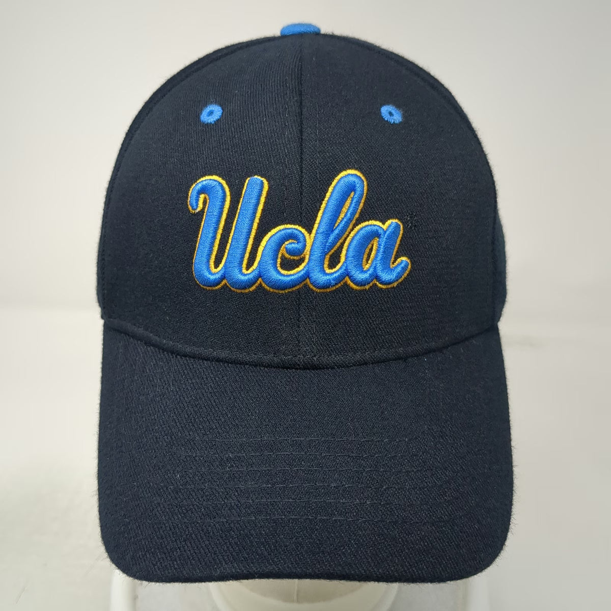UCLA Bruins NCAA Top of the World Hat Black Blue Gold One Size Stretch Fit OS