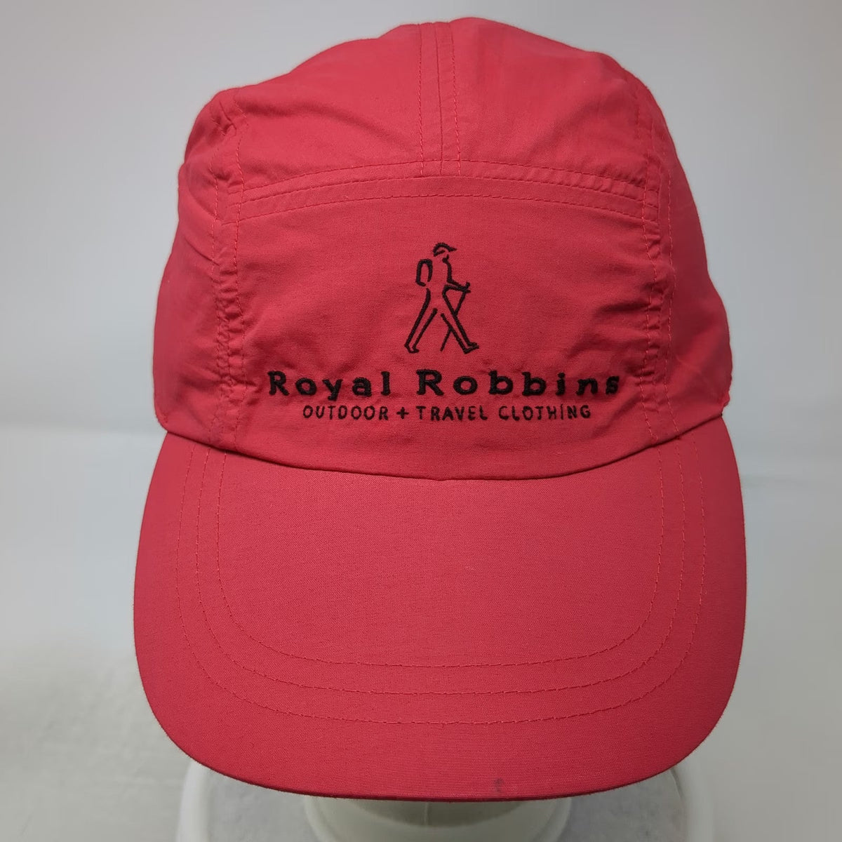 Royal Robbins 5 Panel Red Hat One Size Nylon Side Zipper Pocket Strapback Hiking