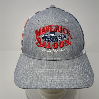 Maverick Saloon Santa Ynez Co Adult Snapback Trucker Hat Multi OS Patriotic OC