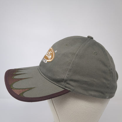 Justin Boots Strapback Hat Brown One Size Adjustable Embroidered Outdoor