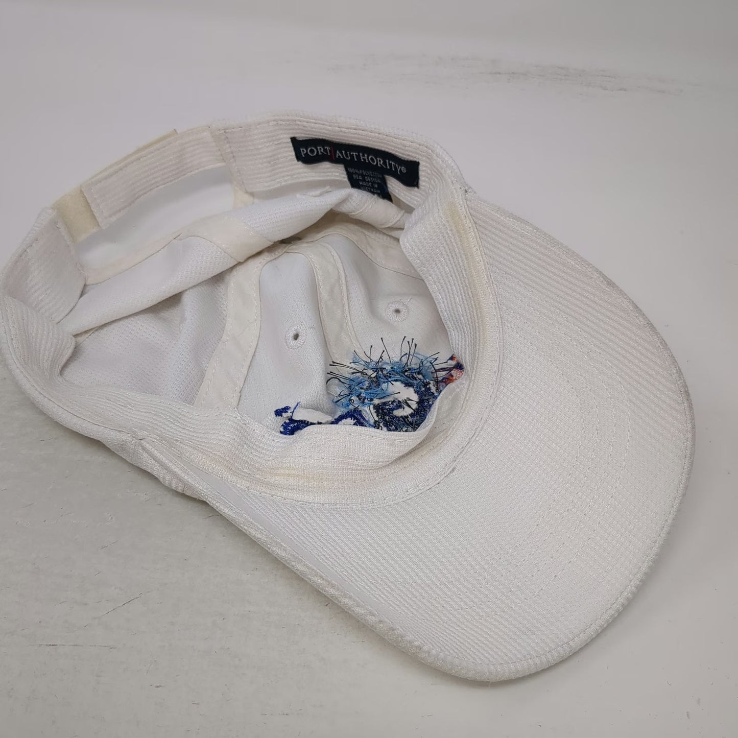 Port Authority Baseball Cap White One Size reGen Embroidered Logo Strapback hat