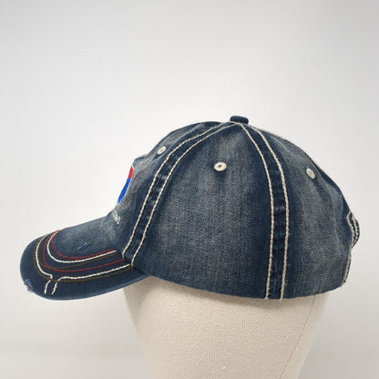 Mountain River Outfitters Strapback Hat Blue One Size Adjustable Distressed