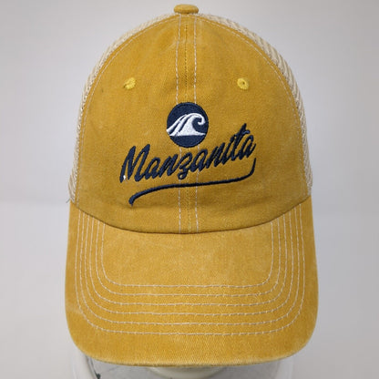 Manzanita Snapback Trucker Hat Yellow OSFM Mesh Back Salt Creek 6 Panel