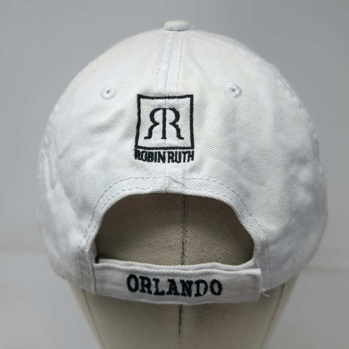 Robin Ruth Baseball Cap White One Size Orlando Florida Embroidered Strapback Hat