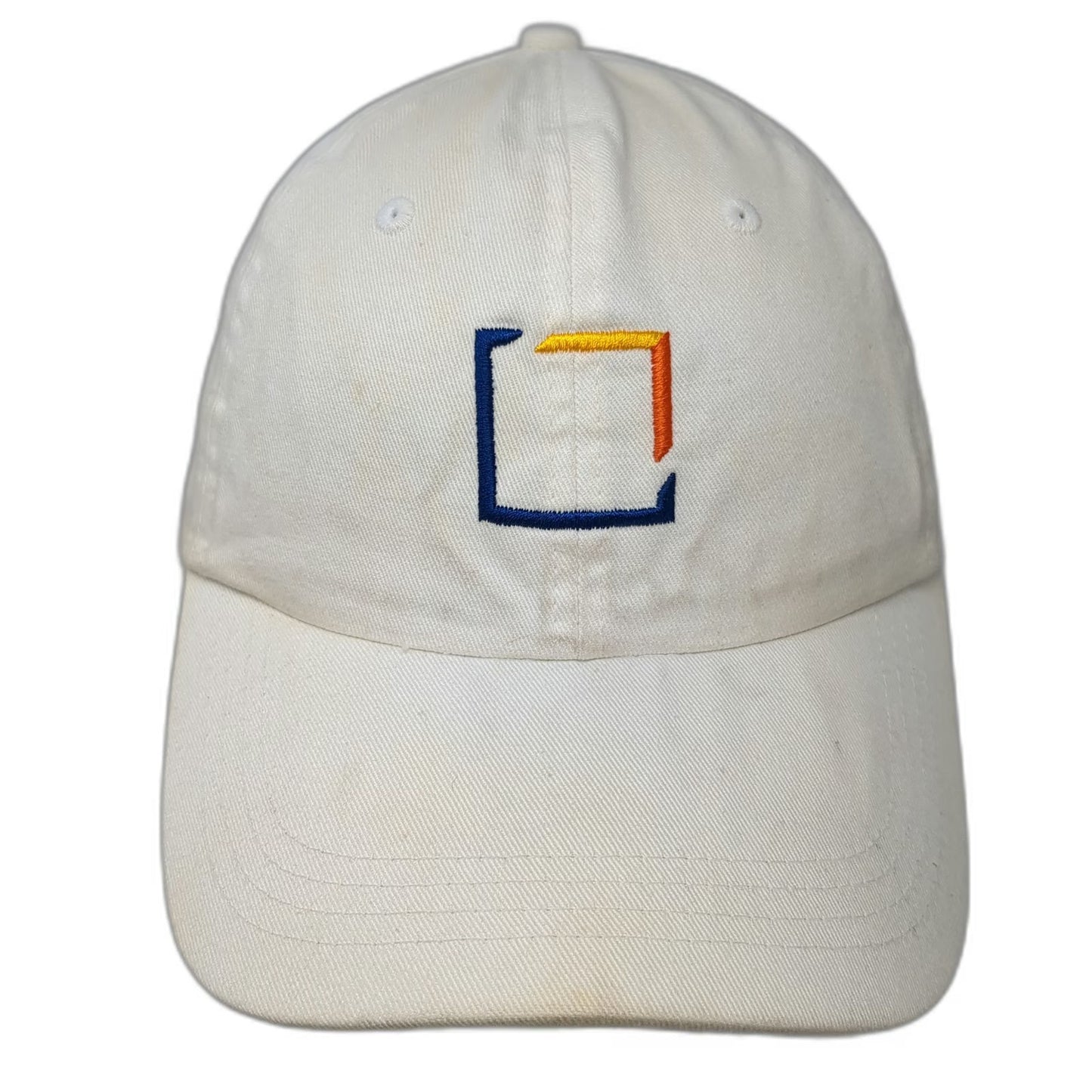 Ahead Baseball Cap White One Size First Trust Logo Strapback Hat Embroidered