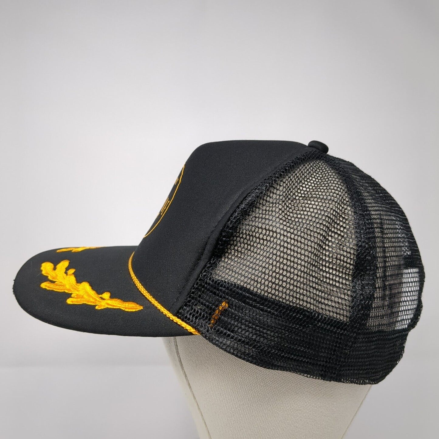 Malibu Axis Just Ride Tour '18 Rope Trucker Hat Black One Size Mesh Back