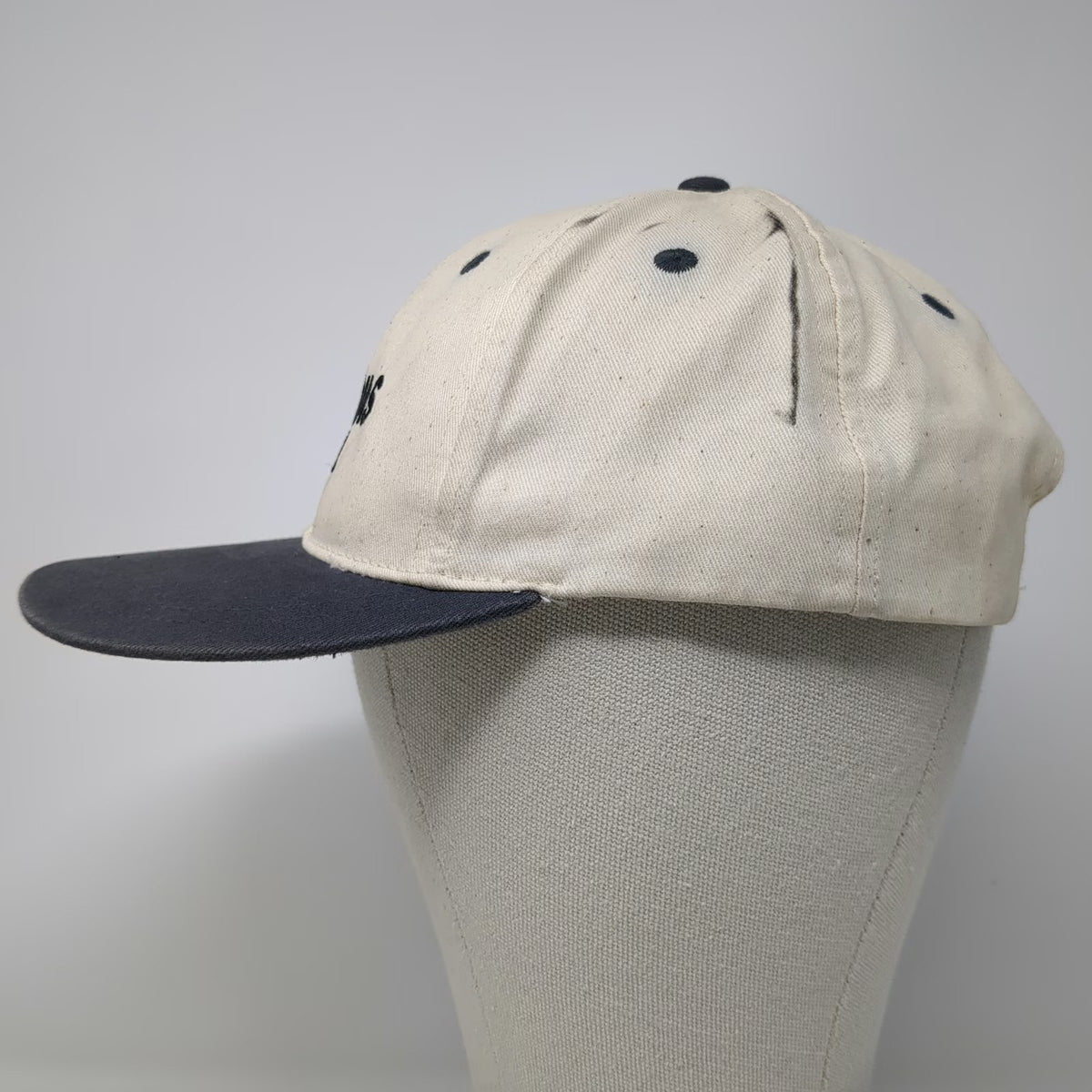 Del Sol Baseball Cap St Thomas USVI Beige Blue One Size Slideback Travel Hat