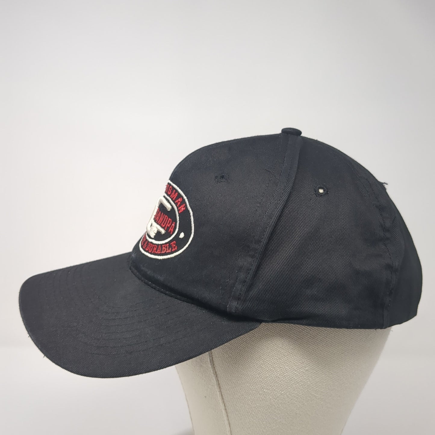 Sportsman Grandpa Snapback Hat Black One Size Adjustable Embroidered