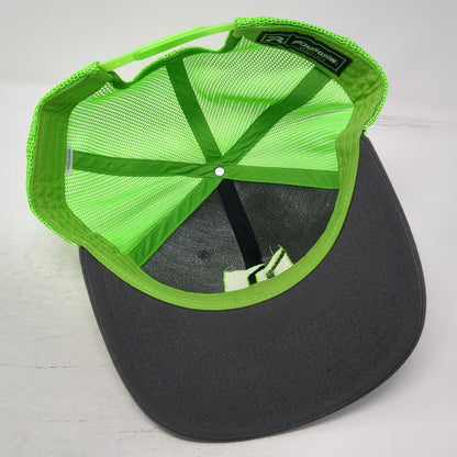 Richardson Trucker Hat Gray Green One Size Snapback Mesh Beniton Construction