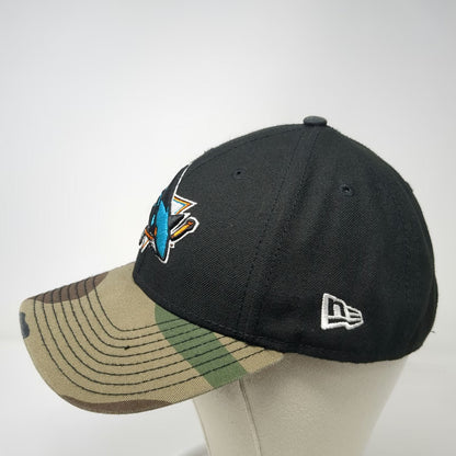 San Jose Sharks NHL New Era Cap Black Green Camo One Size Hat Strapback Logo