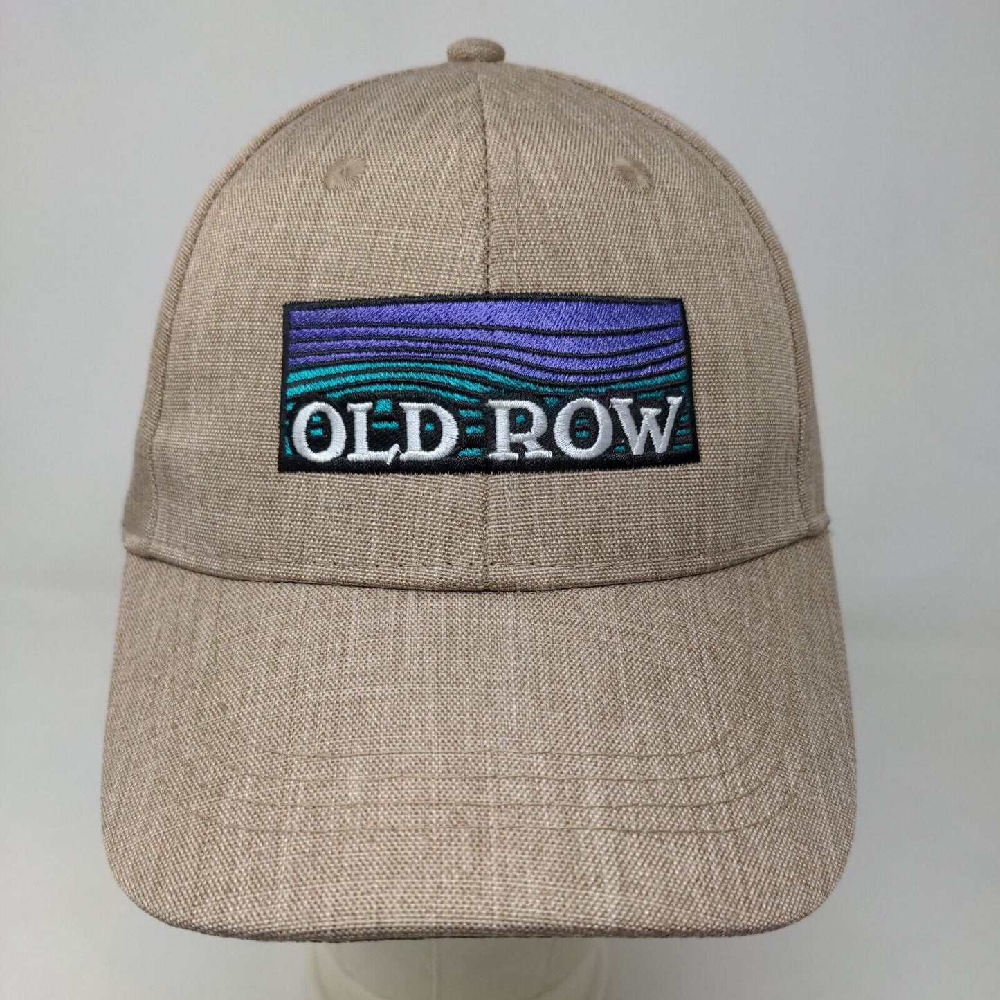 Hit Wear Men's Strapback Hat Tan Size OSFA Embroidered Old Row Logo Polyester