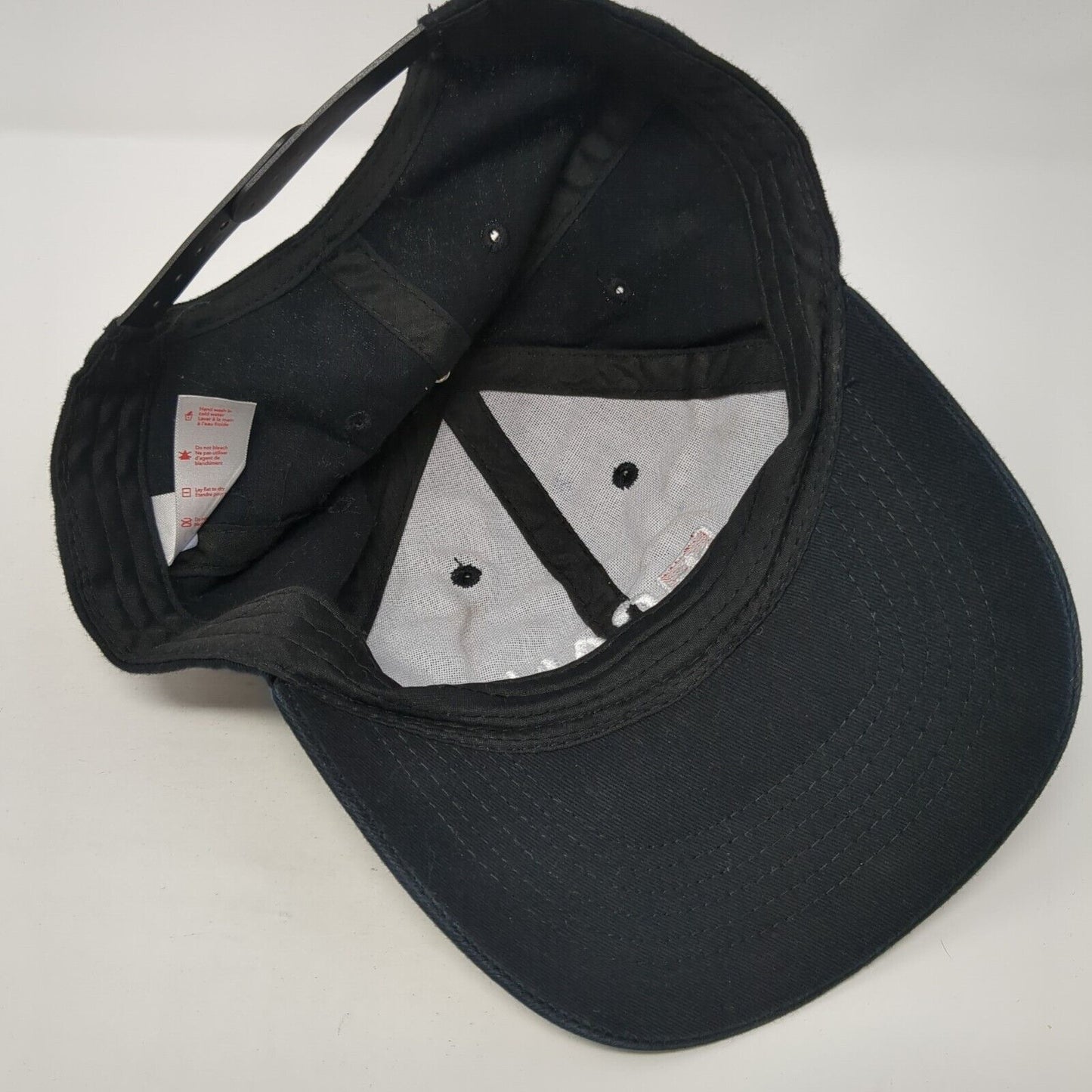 Canada Snapback Hat Black One Size Adjustable Embroidered Patriotic Cotton