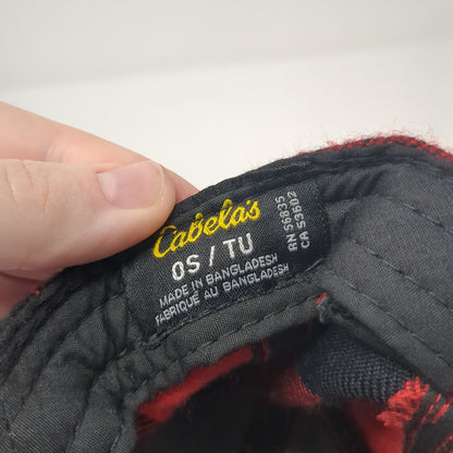 Cabela's Spell Out Snapback Hat Multicolor One Size Plaid Embroidered