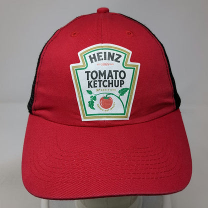 AMC Heinz Tomato Ketchup Baseball Cap Red Black One Size Mesh Hat Slideback Logo