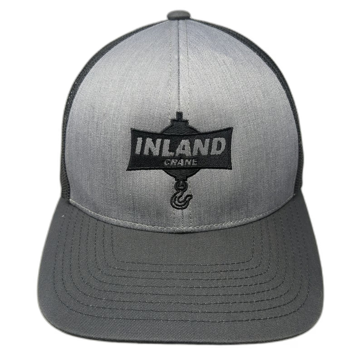 Pacific Headwear Trucker Hat Gray One Size Inland Crane Mesh Snapback Industrial