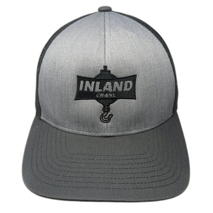 Pacific Headwear Trucker Hat Gray One Size Inland Crane Mesh Snapback Industrial