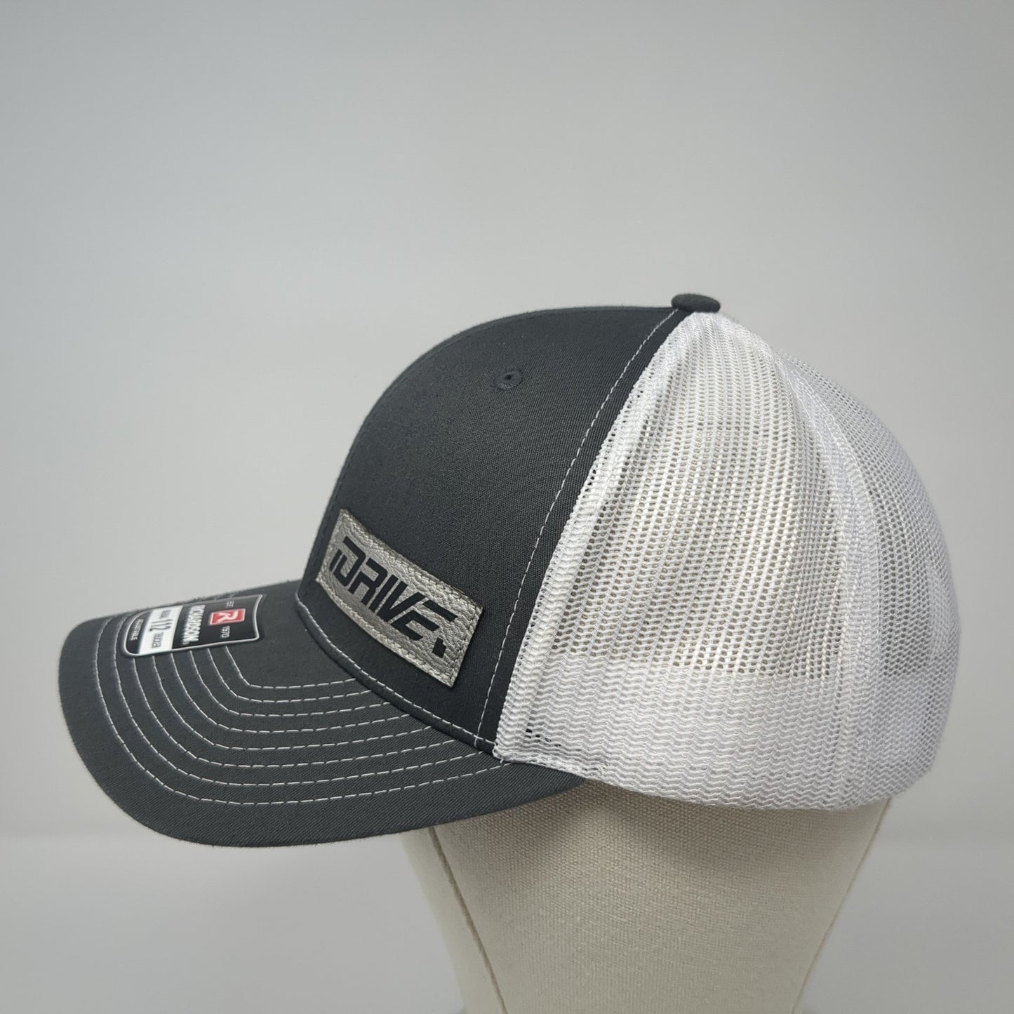 iDrive Snapback Trucker Hat Gray One Size Adjustable Mesh Back Richardson