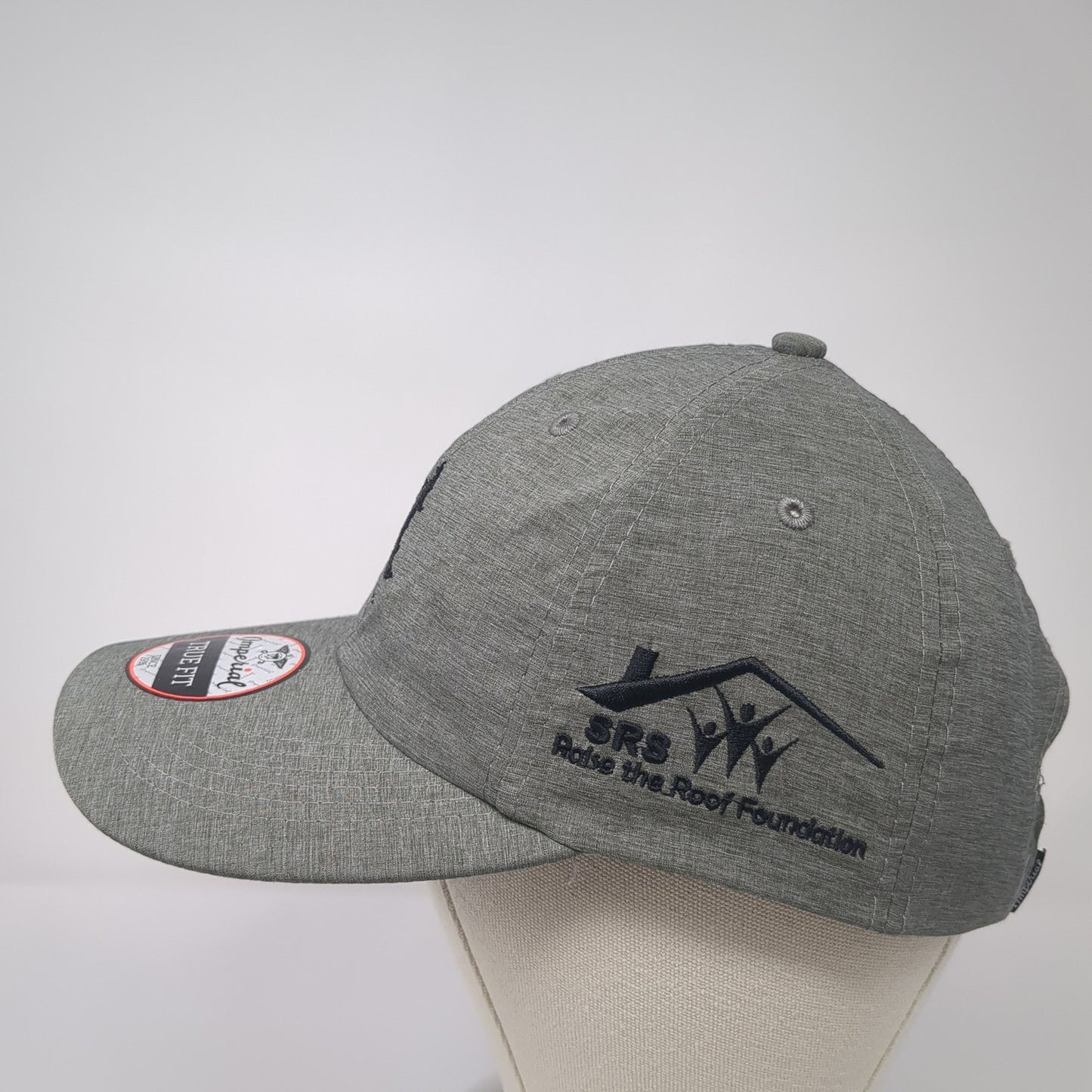 Imperial Strapback Baseball Cap Gray One Size Adjustable True Fit Embroidered