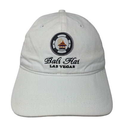 Bali Hai Las Vegas Slideback Hat White One Size Embroidered Adjustable