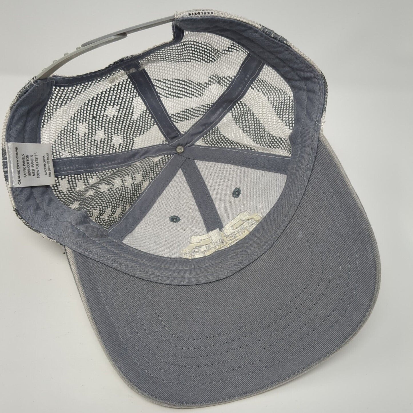 Landmark 25 Snapback Trucker Hat Gray One Size Since 1991 USA Flag