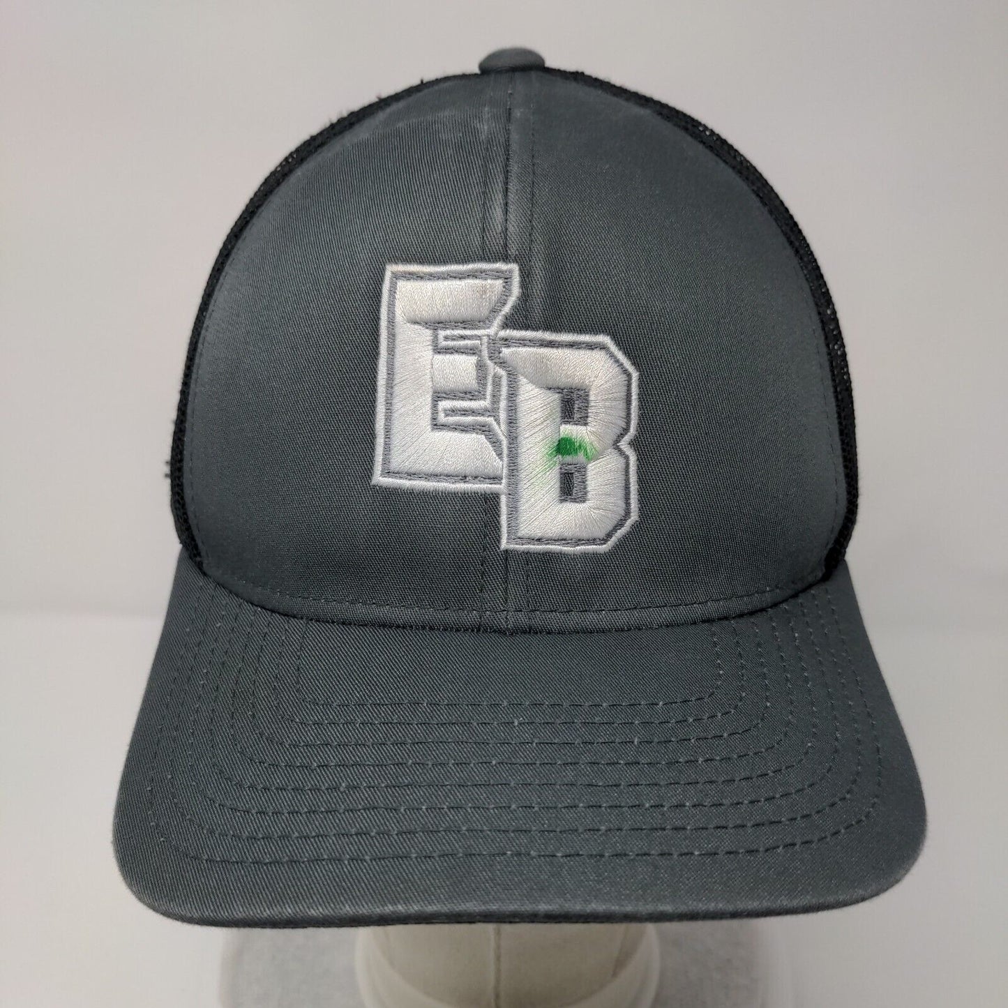 EB Snapback Trucker Hat Gray One Size Adjustable Mesh Back Pacific Headwear