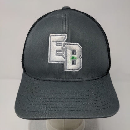 EB Snapback Trucker Hat Gray One Size Adjustable Mesh Back Pacific Headwear