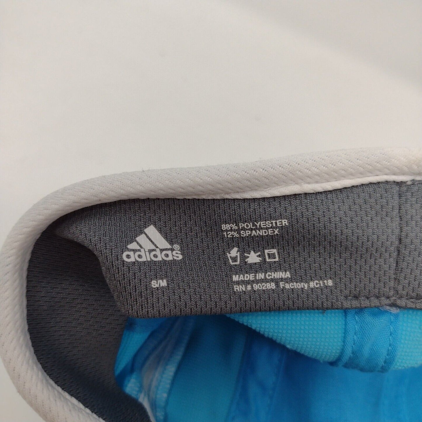 Adidas Adizero Fitted Hat Blue S/M Embroidered Breathable Mesh 6 Panel