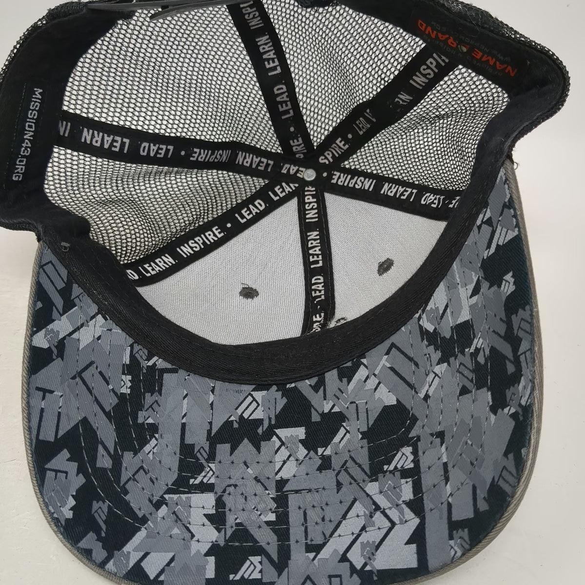 Name Trucker Hat Gray One Size Mission43 Mesh Back Snapback Graphic Brim