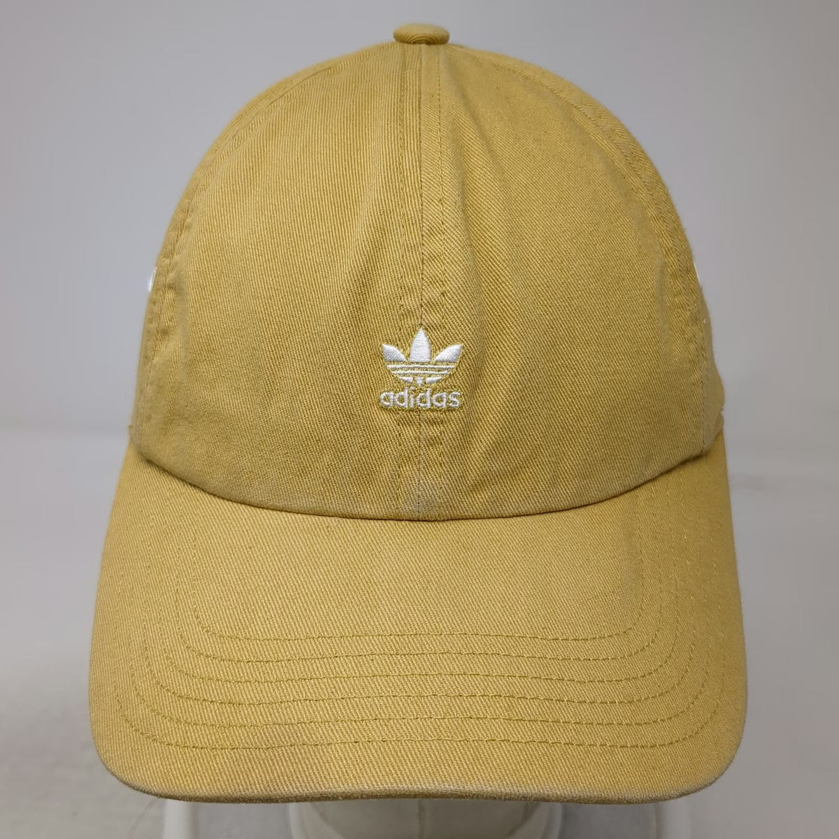 adidas Baseball Cap Brown One Size Embroidered Trefoil Logo Slideback Curved Hat