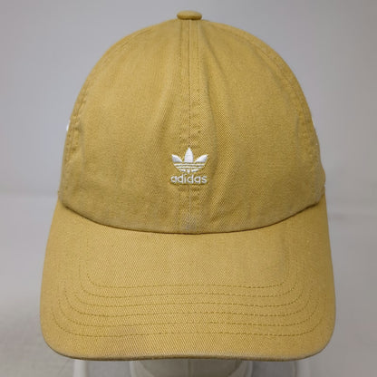 adidas Baseball Cap Brown One Size Embroidered Trefoil Logo Slideback Curved Hat