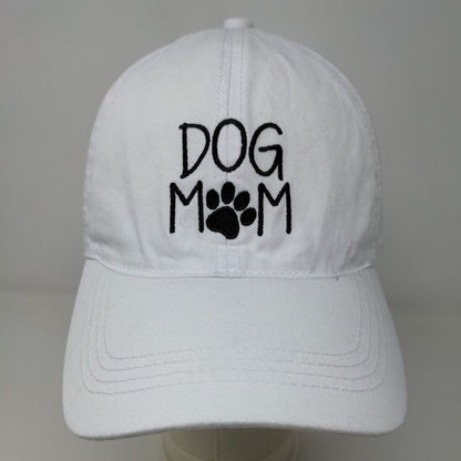 David & Young Women's Slideback Hat White Size OSFM Embroidered Dog Mom Logo