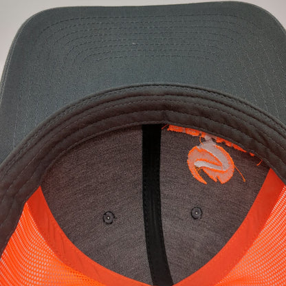 Richardson 112 Trucker Hat Salmon Electrical Contractors Gray Orange OSFM Mesh