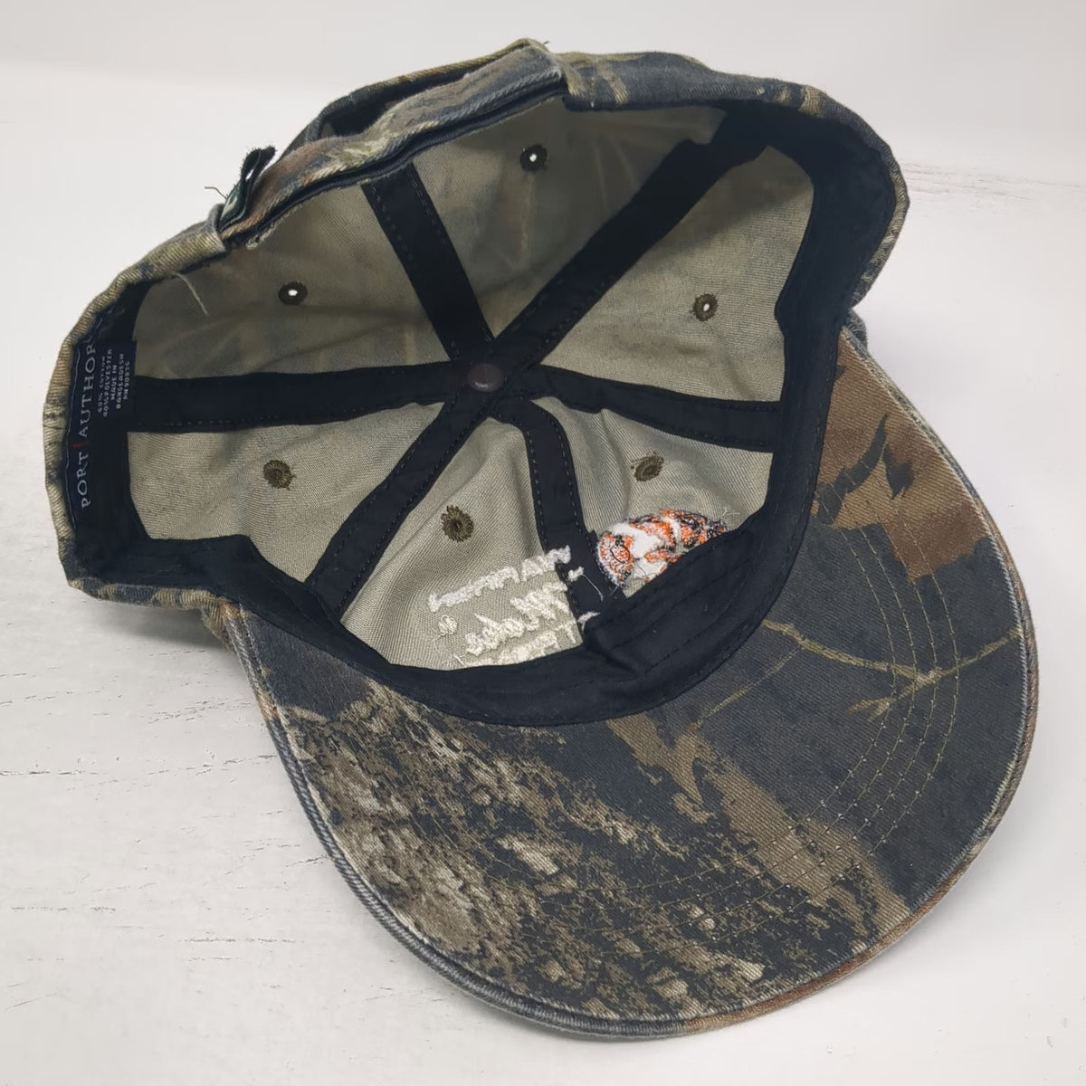 Port Authority Baseball Cap Green Camo OSFM Sporting Clays Shoot Hat Embroidered