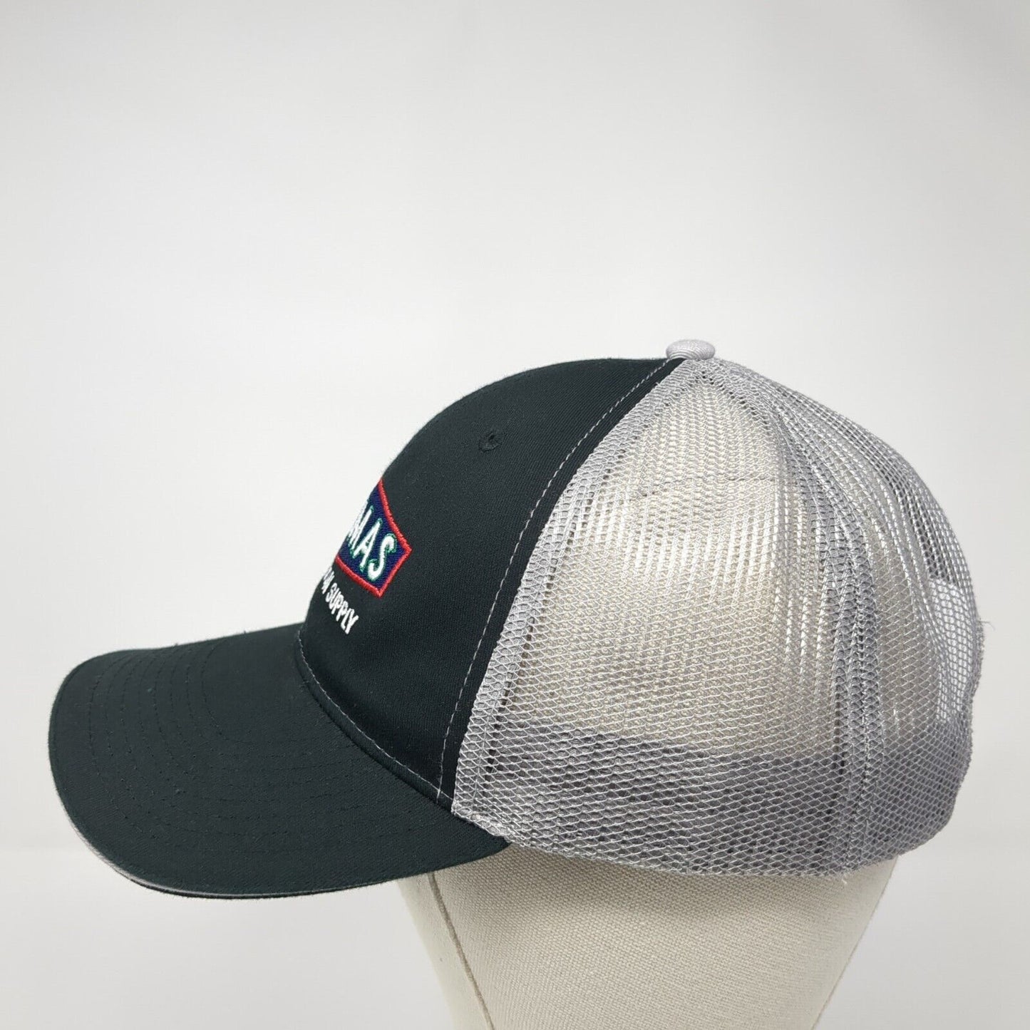 Conmas Construction Supply Strapback Trucker Hat Black One Size Mesh Back