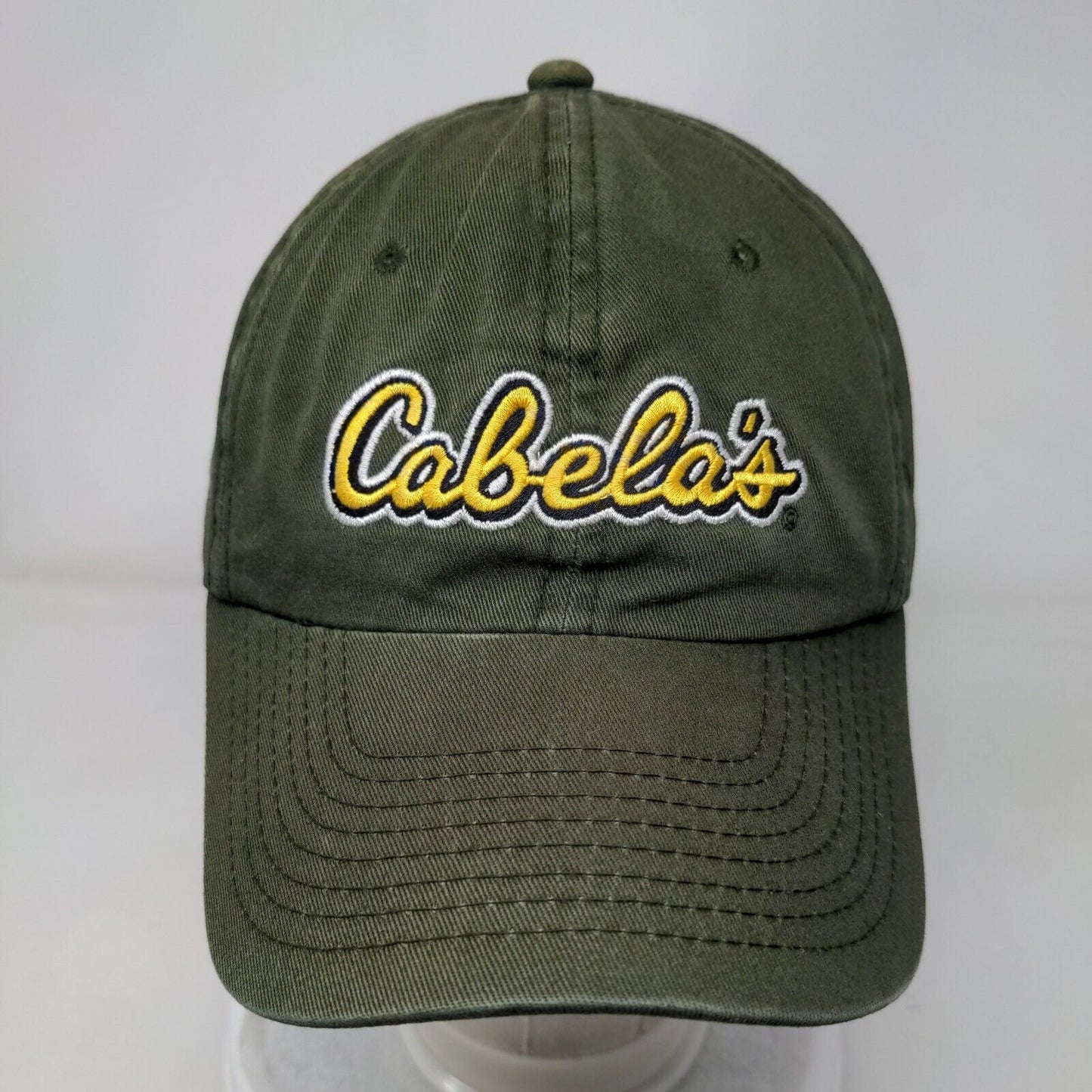 Cabela's Slideback Hat Green One Size Embroidered World's Foremost Outfitter