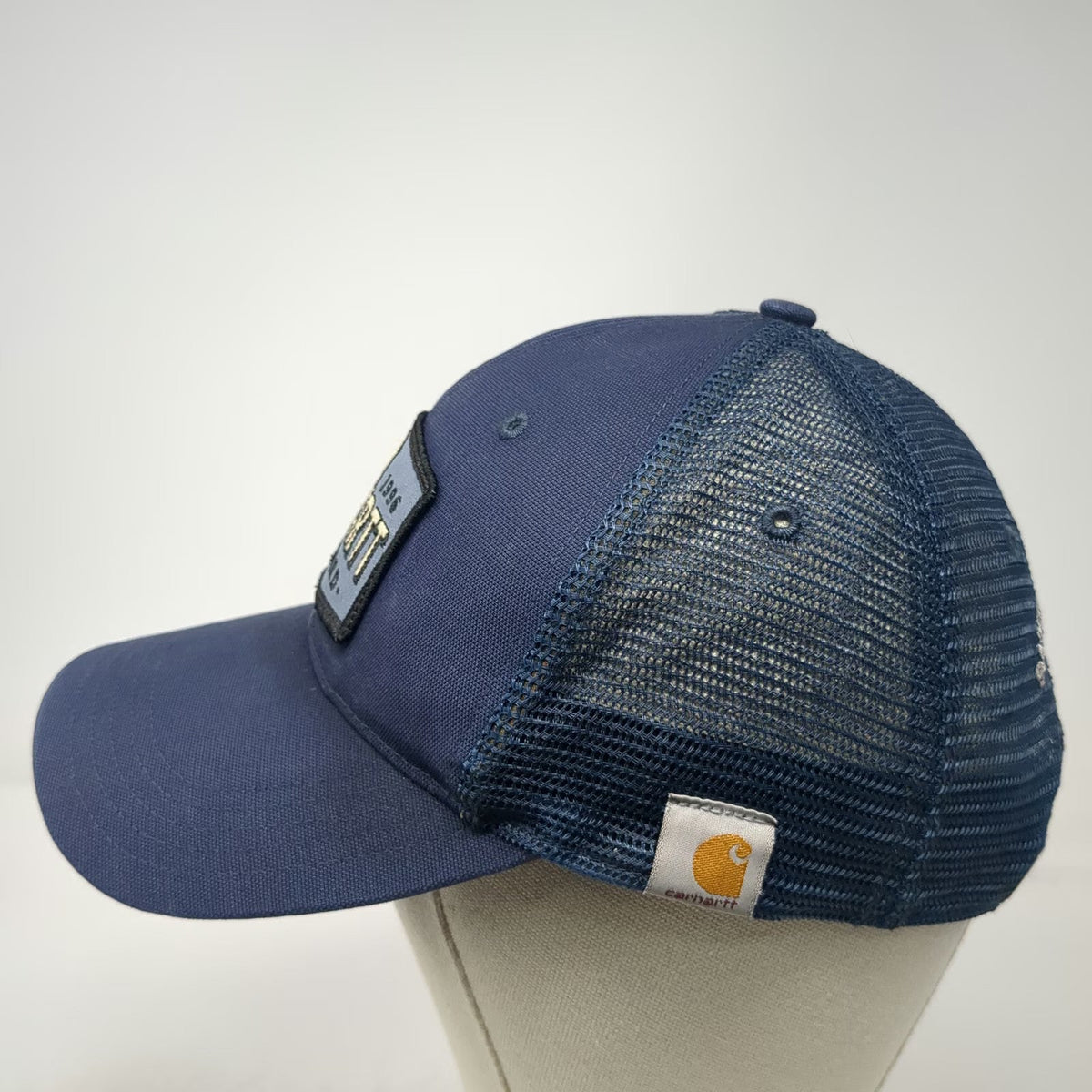 Carhartt Trucker Hat Blue One Size Mesh Santa Ynez Valley Vineyard Pig Patch