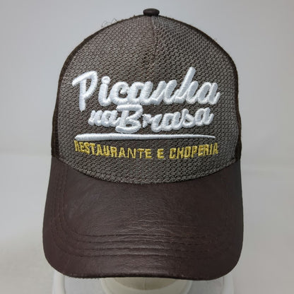Brown One Size Trucker Hat Picanha na Brasa Restaurante Choperia Mesh Snapback