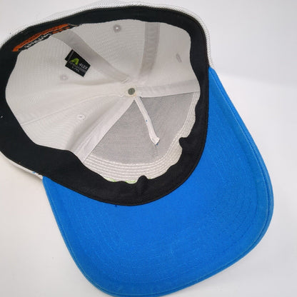 SpurWing The Club Fitted Mesh Back Trucker Hat Blue L/XL A-Flex Pukka