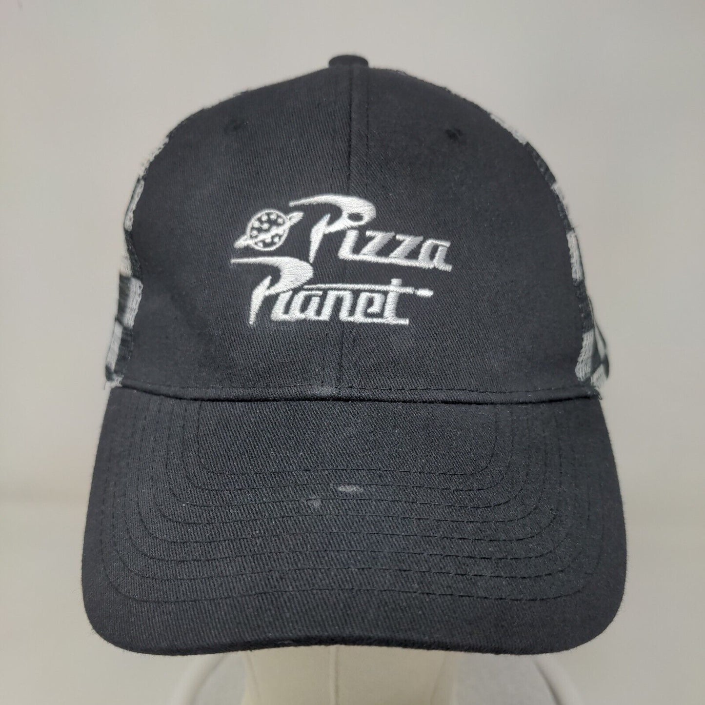 Disney Pixar Toy Story Pizza Planet Snapback Hat One Size Black Mesh Back