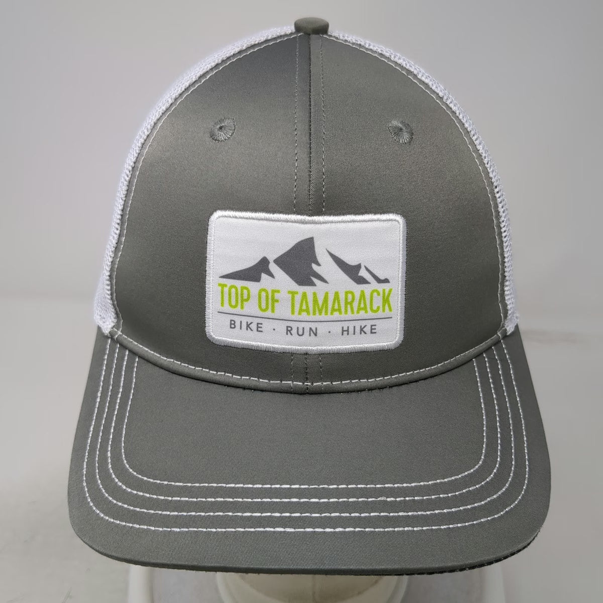 Mentally Strong Trucker Hat Gray One Size Top of Tamarack Mountain Step Forward