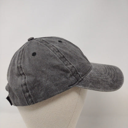 Unbranded Strapback Hat Gray OSFA Adjustable 6 Panel Blank Solid