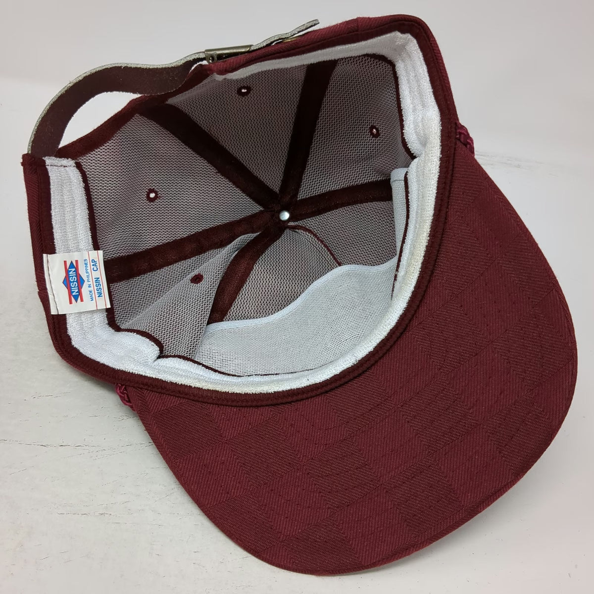 Nissin Wilbur-Ellis Trucker Red Hat One Size Rope Strapback Checkerboard Logo