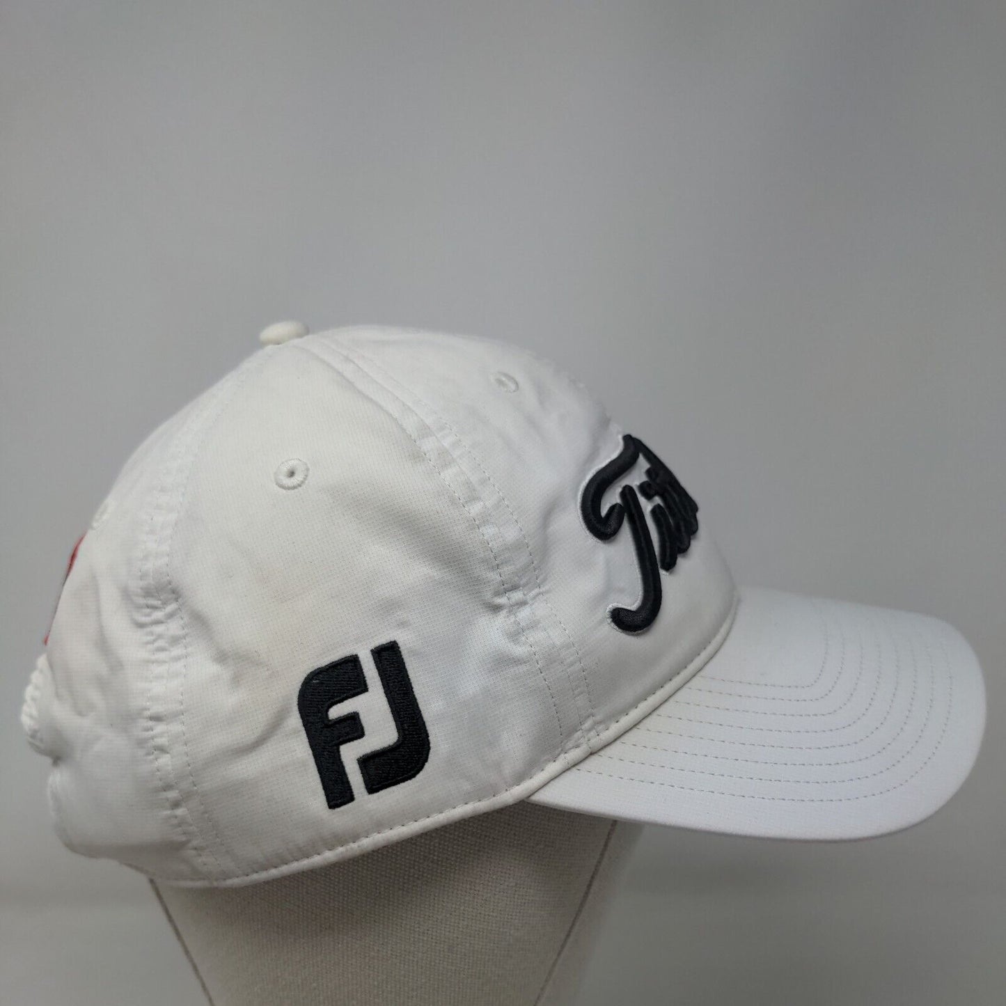 Titleist FJ Pro V1 Slideback Golf Hat White One Size Embroidered Adjustable